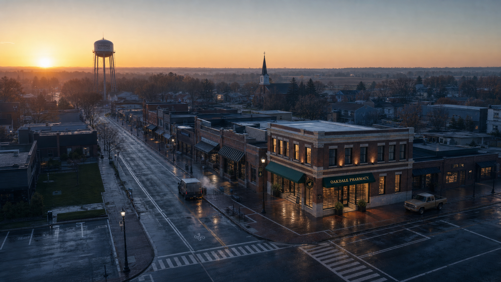 Sunrise over Main Street
