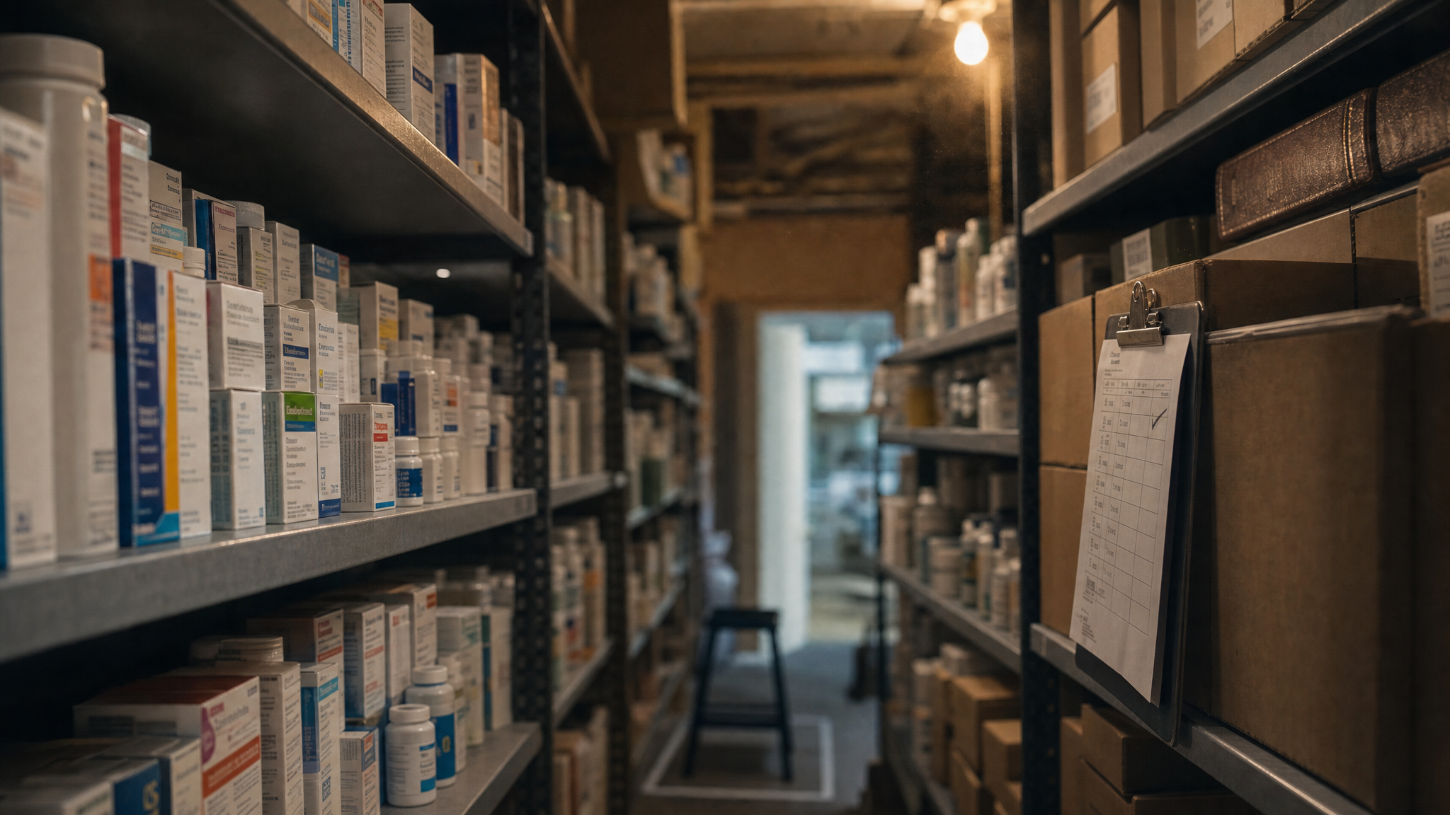 Ninety Days Later — the same shelves